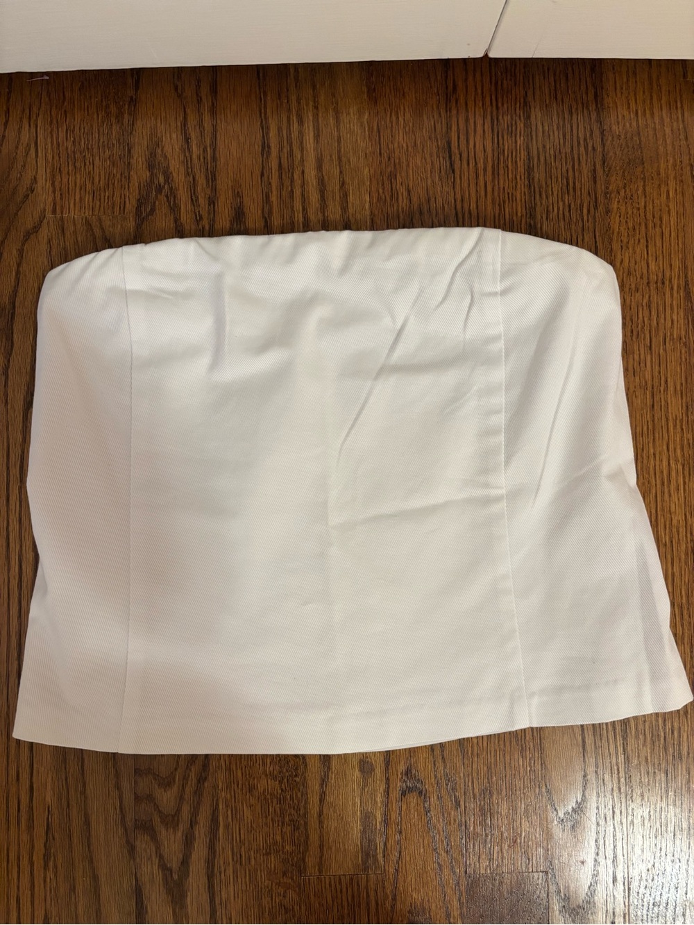 J. McLaughlin White Strapless Blouse
